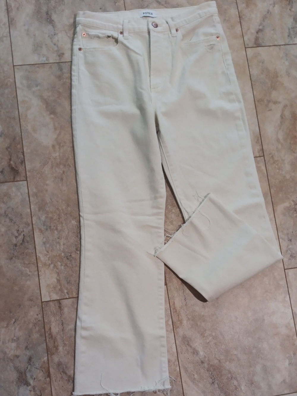 Pistola Ally High Rise Vintage Ankle Women's Eggshell  Jeans